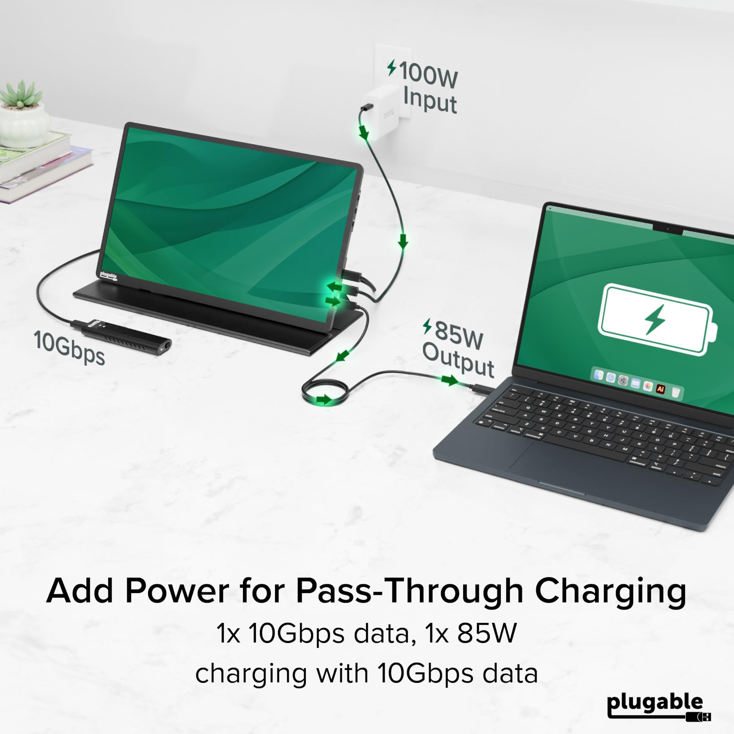 Amazon.co.jp: Plugable USB-C モバイルモニター 15.6 インチ